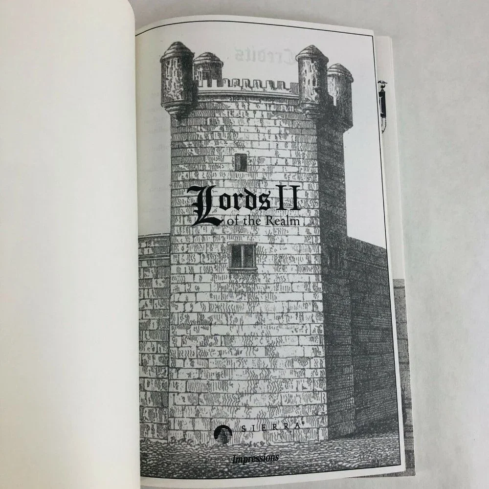 Lords of the Realm II Game Manual Sierra RPG Strategy Reference Softcover VTG